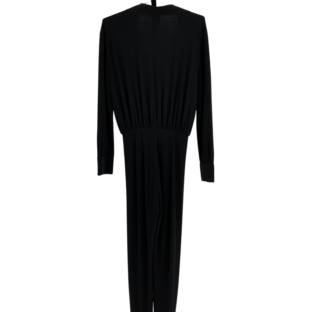 Norma Kamali Sleek Black Shirt Legging Jumpsuit Size S - Picture 3 of 4